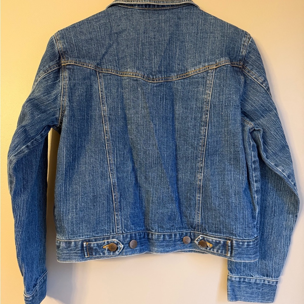 Bill Blass Classic Short Jean Denim Jacket Med - Picture 7 of 8